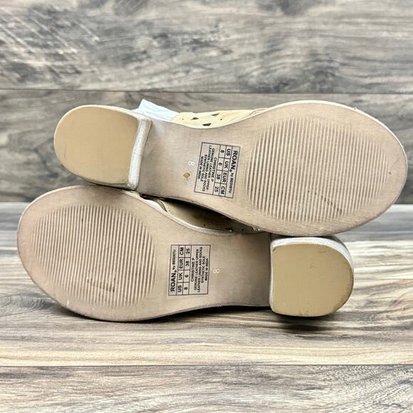 NIB Roan by Bed Stu Christine P 8 Nubuck Open Toe Ankle Strap Perforated Sandal - Picture 9 of 14